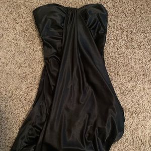 Masquerade small strapless black party dress